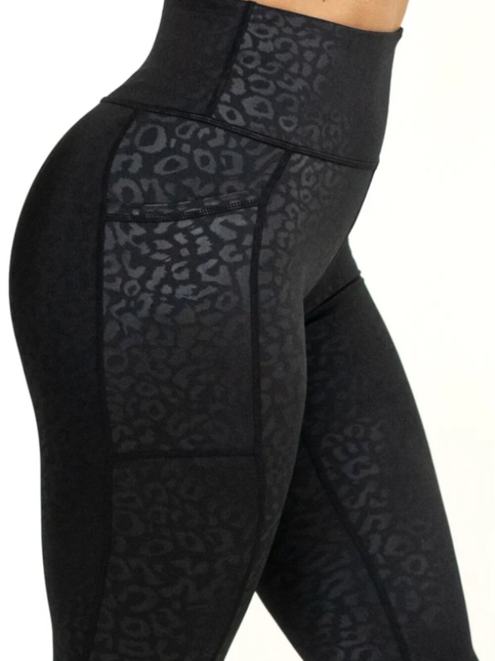 CVG Leggings "Black Leopard" Full Length 2X